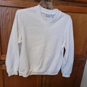 White V-Neck Sweater tote A